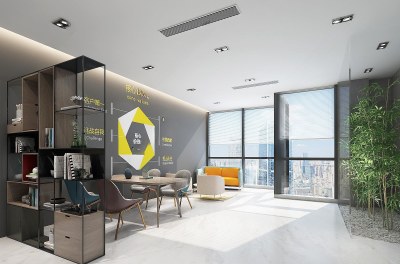 现代公司休息区3D模型下载